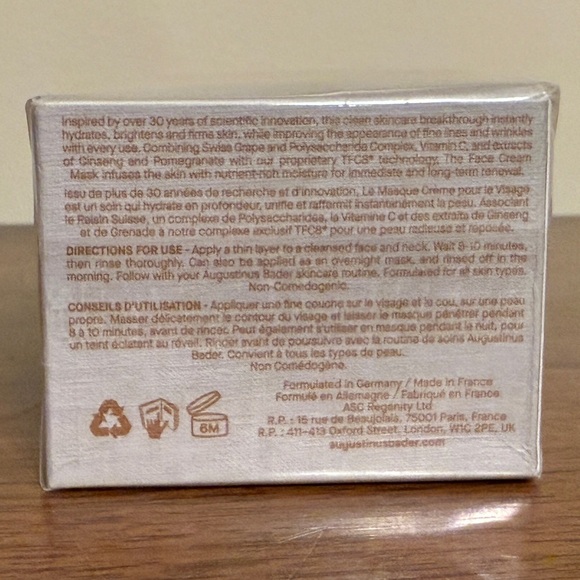 Augustinus Bader The Face Cream Mask Refill, 1 oz, Sealed New Box - Picture 3 of 7